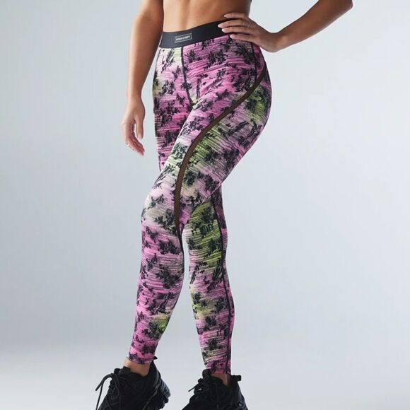 Savage X Fenty Flow High-Waist Trimmed Legging Pink/Black M NWT IN PACKAGING - Picture 1 of 7